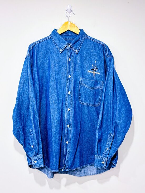 BLUE GENERATION | Minnesota denim shirt  | Classic casual denim | Men's XL * - Picture 1 of 8